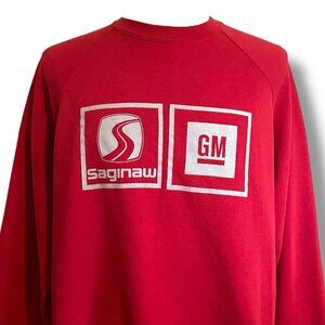 Vintage Discus Athletic Tultex Mens Sweatshirt 2XL Red GM General Motors Saginaw